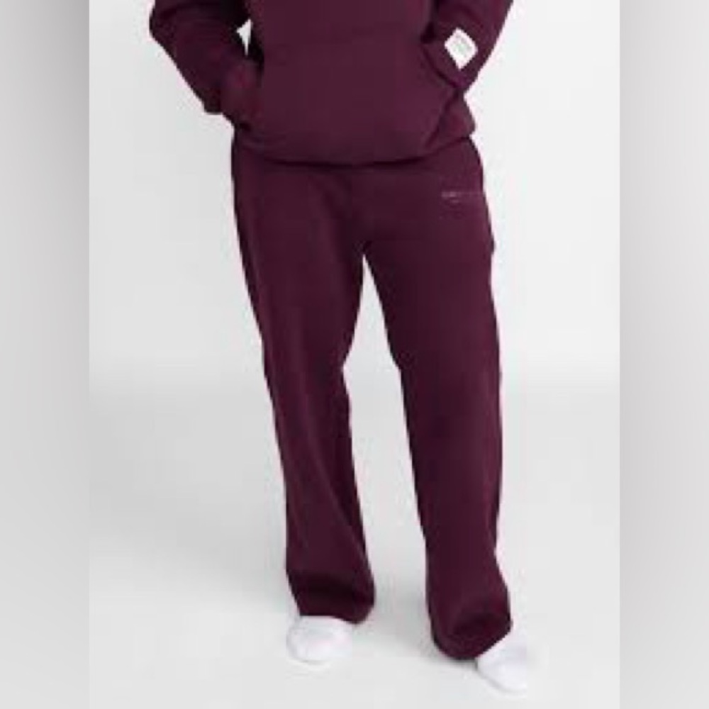 COMFRT You Matter Straight Leg Sweatpants Burgundy Jogger Track Pants Joggers